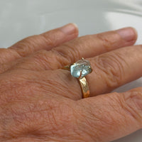Brazilian Aquamarine Ring, March Birthstone Ring