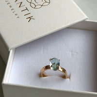 Brazilian Aquamarine Ring, March Birthstone Ring