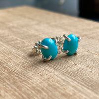 Arizona Turquoise Stud Earrings, December Birthstone Earrings, Bridesmaid Earrings