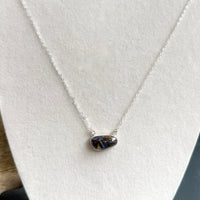 Australian Boulder Opal Pendant Necklace, October Birthstone Necklace