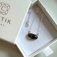 Australian Boulder Opal Pendant Necklace, October Birthstone Necklace
