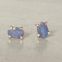 Australian Opal Stud Earrings, October Birthstone Earrings