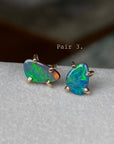 Australian Opal Stud Earrings, October Birthstone Gift