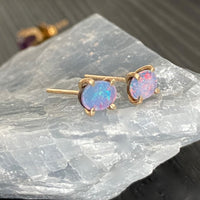 Australian Opal Stud Earrings, October Birthstone Earrings