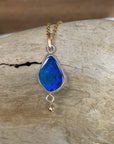 Australian Opal Pendant Necklace, October Birthstone Necklace