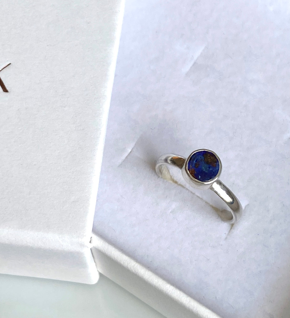 Australian Koroit Boulder Opal Ring, October Birthstone