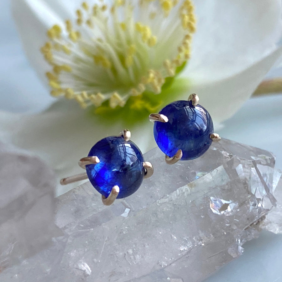 Blue Sapphire Stud Earrings, September Birthstone