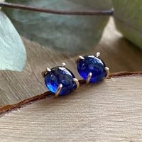 Blue Sapphire Stud Earrings, September Birthstone