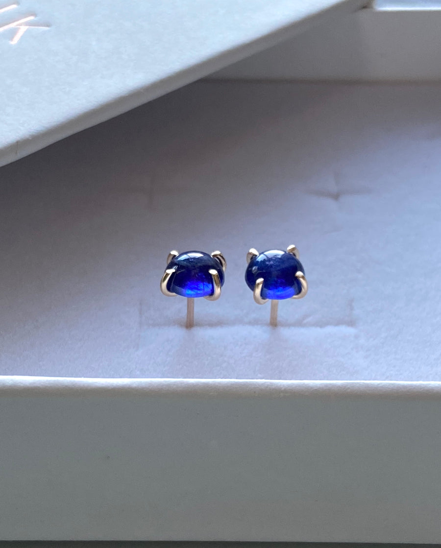 Blue Sapphire Stud Earrings, September Birthstone