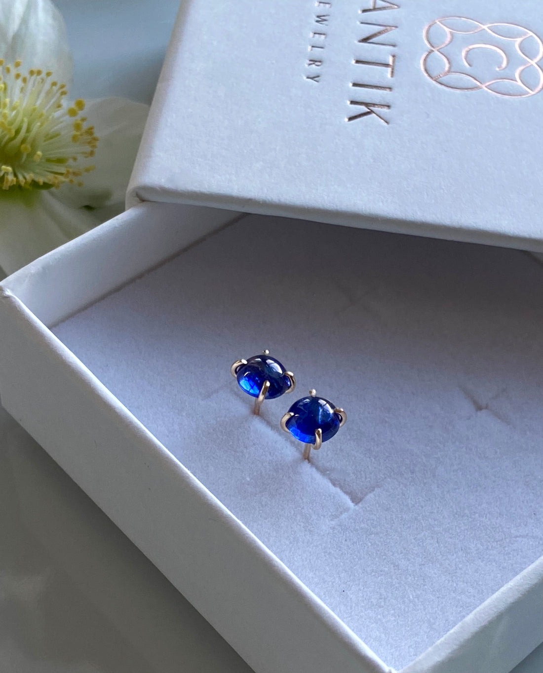 Blue Sapphire Stud Earrings, September Birthstone