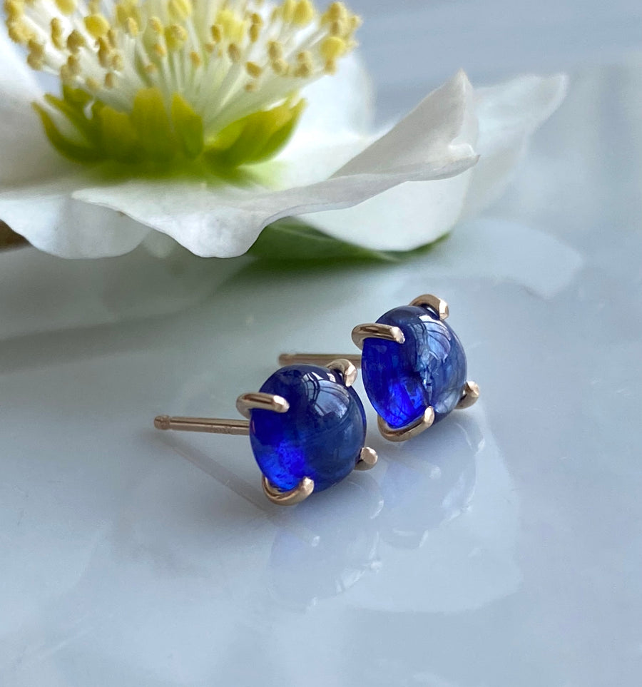 Blue Sapphire Stud Earrings, September Birthstone