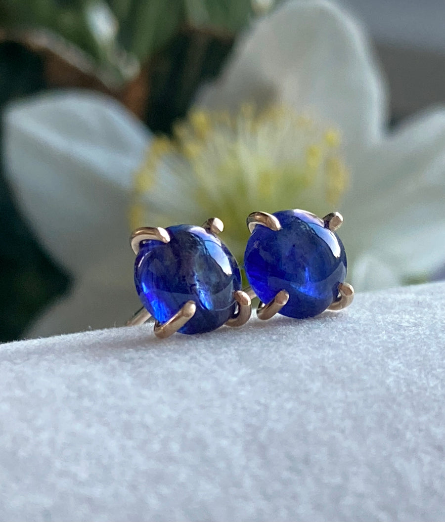 Blue Sapphire Stud Earrings, September Birthstone