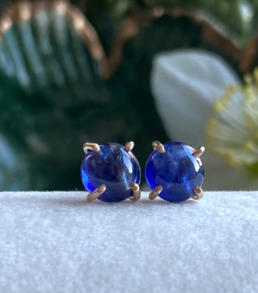 Blue Sapphire Stud Earrings, September Birthstone