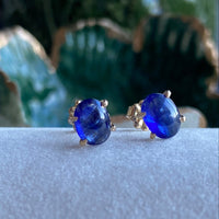 Blue Sapphire Stud Earrings, September Birthstone