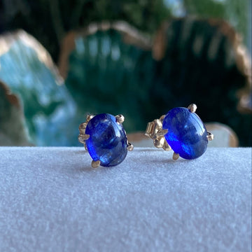 Blue Sapphire Stud Earrings, September Birthstone