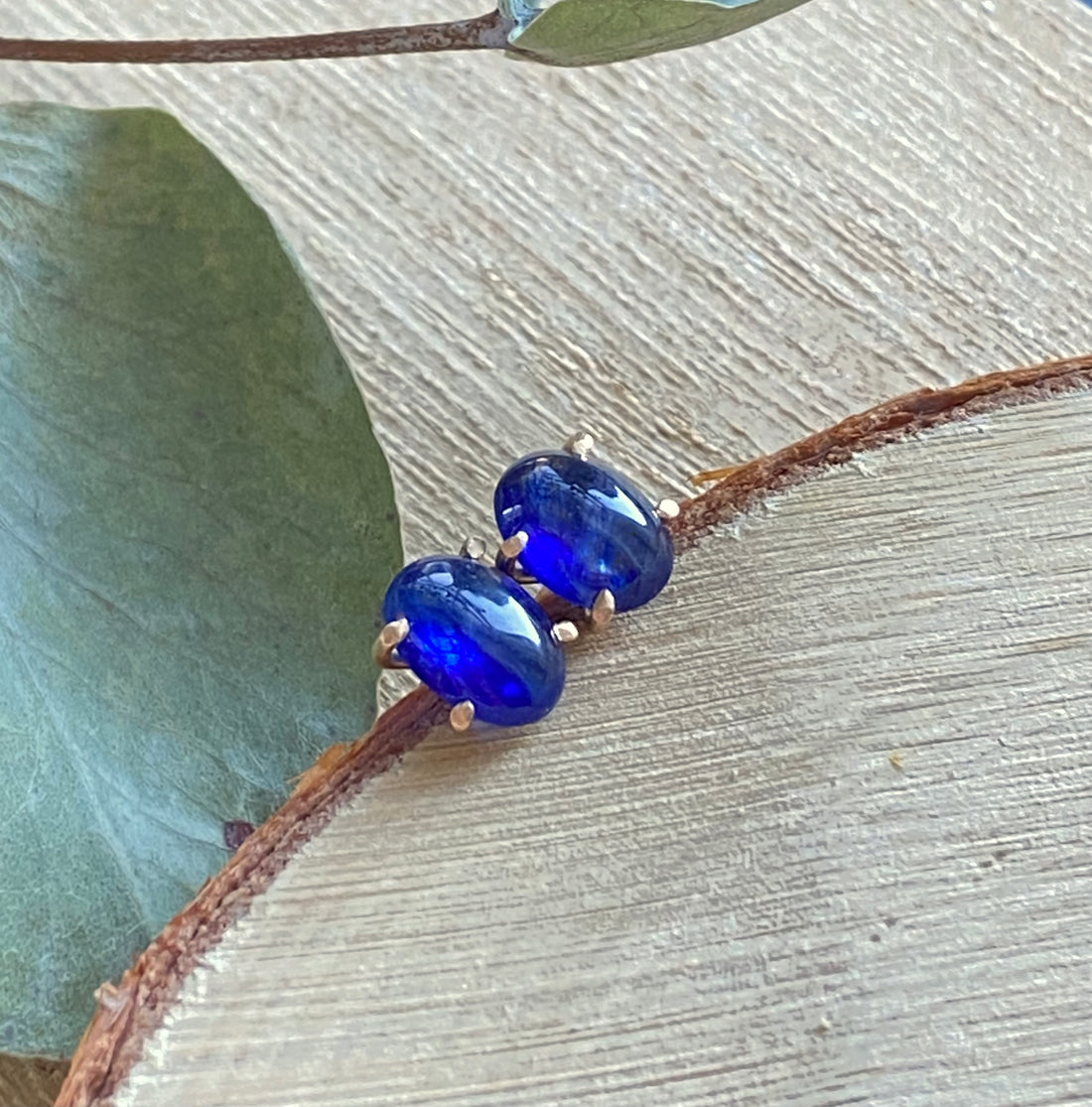 Blue Sapphire Stud Earrings, September Birthstone