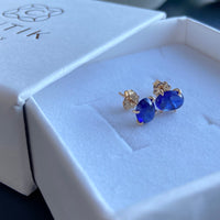 Blue Sapphire Stud Earrings, September Birthstone
