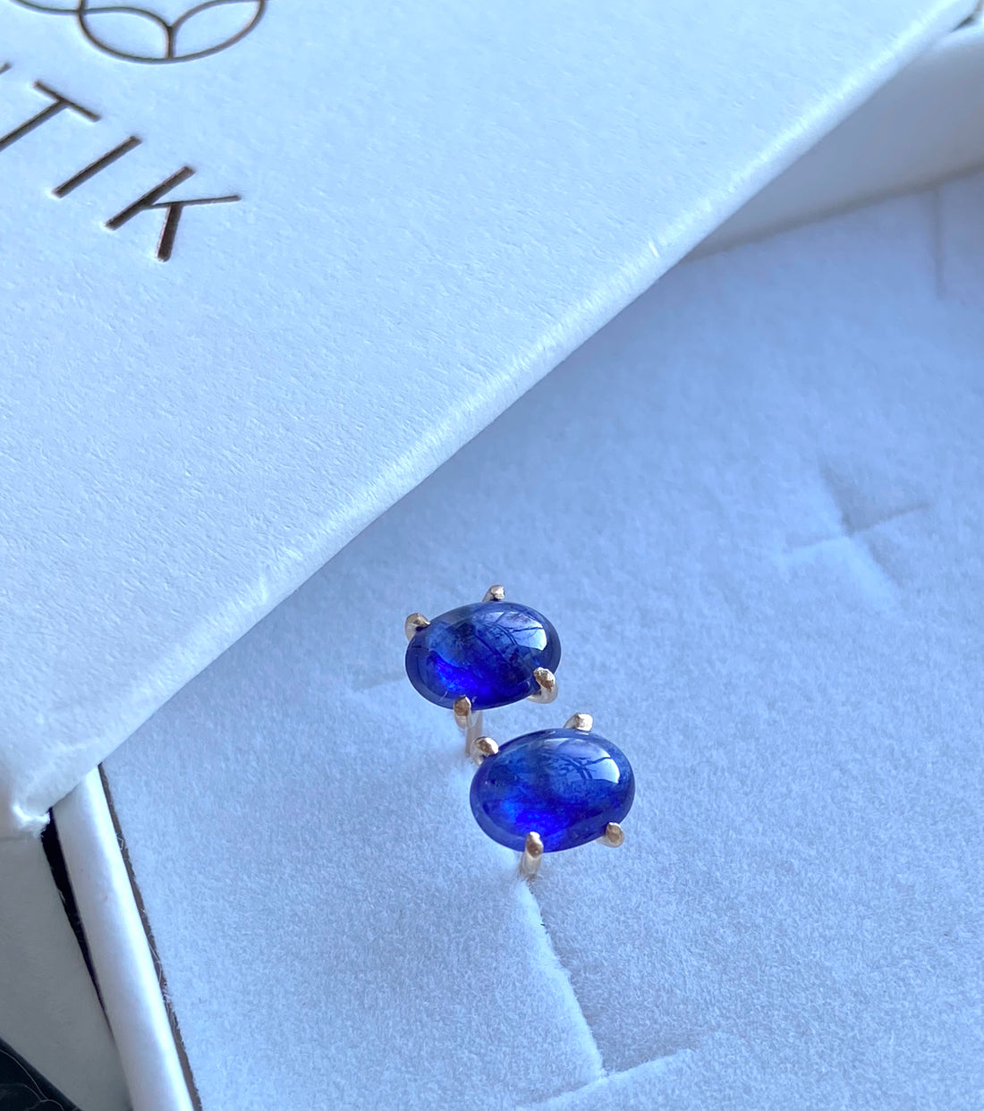 Blue Sapphire Stud Earrings, September Birthstone