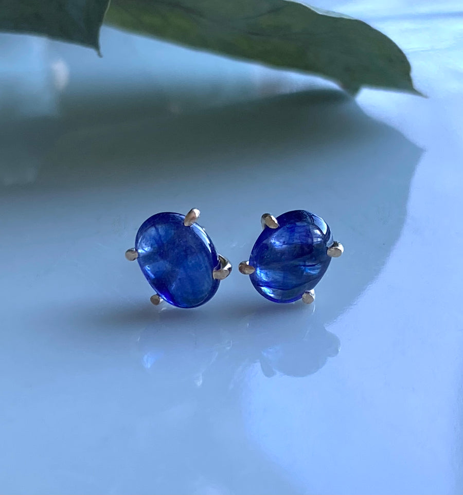 Blue Sapphire Stud Earrings, September Birthstone