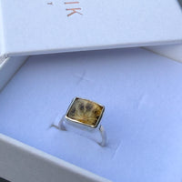 Dendritic Agate Ring, May Birthstone