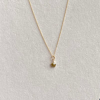 Green Yellow Diamond Pendant Necklace, 18k Gold, April Birthstone