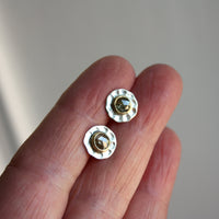 Brown Rose Cut Diamond Stud Earrings