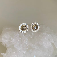 Brown Rose Cut Diamond Stud Earrings