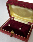 One-of-a-kind 14k Gold Rose Cut Salt and Pepper Diamond Earrings, April Birthstone Earrings, Bridesmaid Earrings
