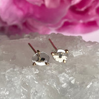 One-of-a-kind Polki Cut Diamond Slice Earrings, April Birthstone Earrings, Bridesmaid Earrings