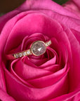Grey Diamond Ring, Wedding or Engagement Ring, April Birthstone Ring