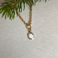 Salt and Pepper Diamond Slice Pendant Necklace, 18k Gold