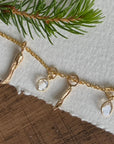 Salt and Pepper Diamond Slice Pendant Necklace, 18k Gold