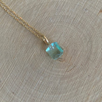 Zambian Emerald Pendant Necklace, May Birthstone Necklace