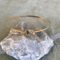 Tourmalinated Quartz Bangle Bracelet