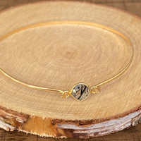 Tourmalinated Quartz Bangle Bracelet