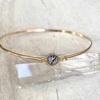 Tourmalinated Quartz Bangle Bracelet