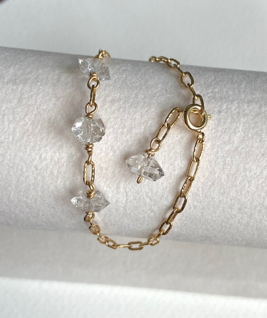 Herkimer Diamond Chain Bracelet