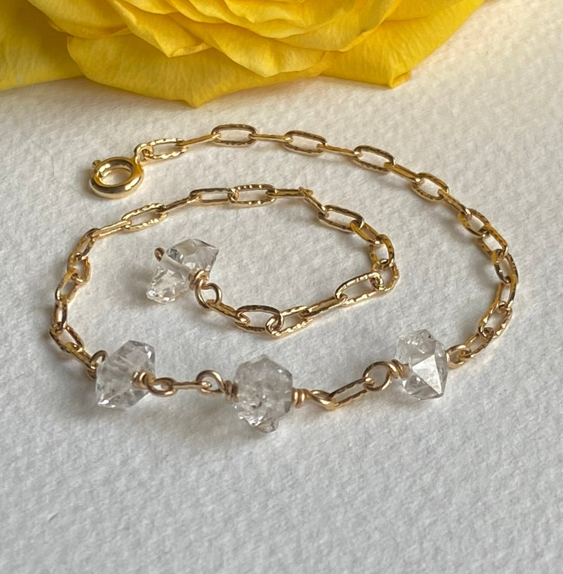 Herkimer Diamond Chain Bracelet