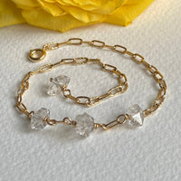 Herkimer Diamond Chain Bracelet