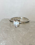 Natural Herkimer Diamond Ring, Diamond Quartz Ring