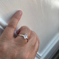 Natural Herkimer Diamond Ring, Diamond Quartz Ring