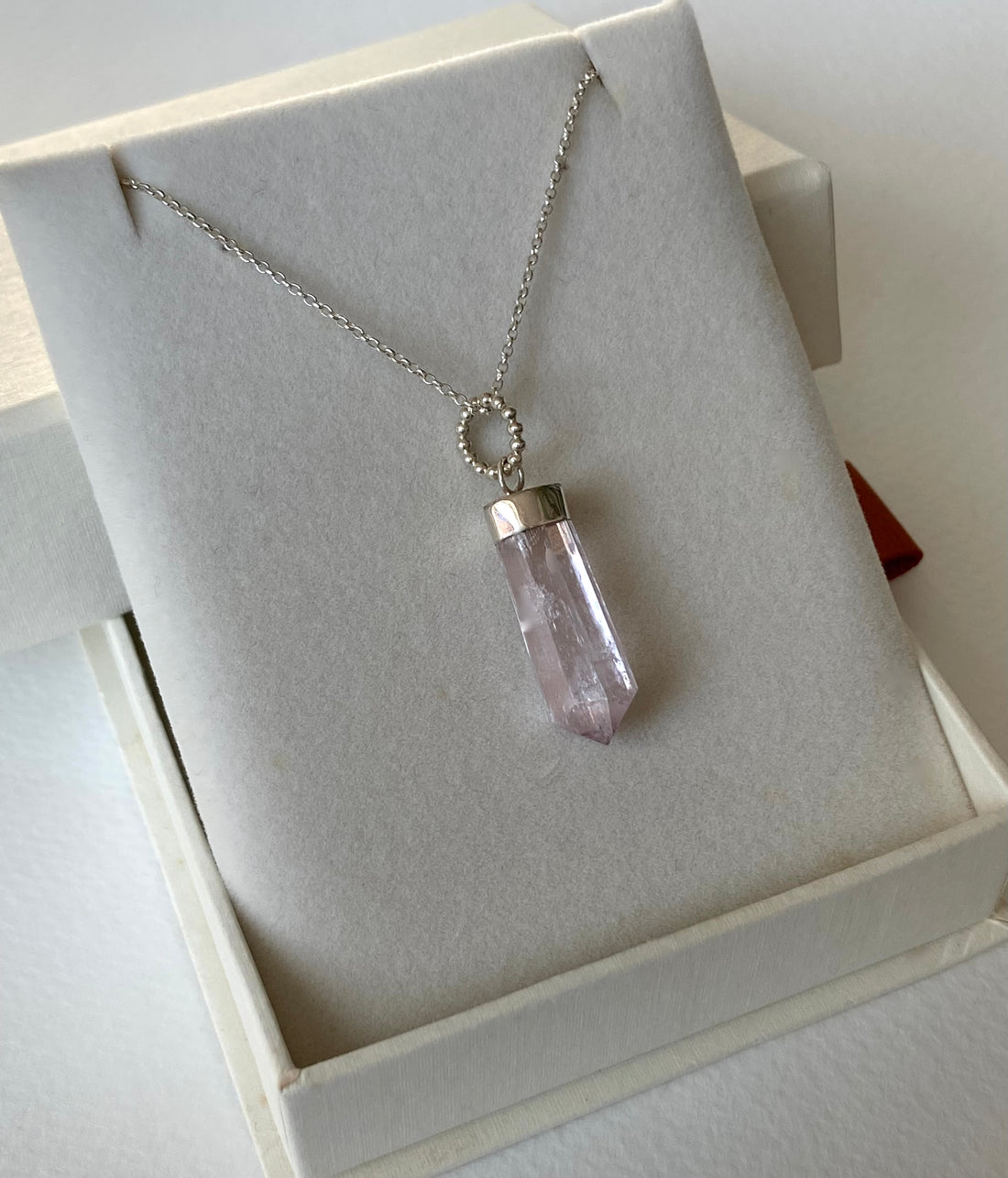 Pink Kunzite Pendant Necklace