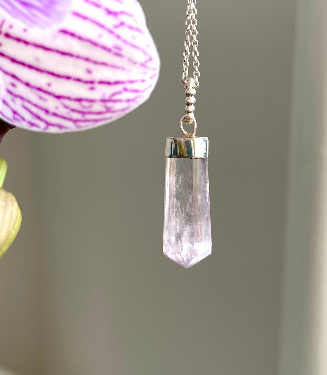 Pink Kunzite Pendant Necklace