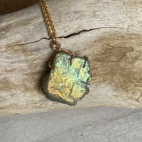 Raw Labradorite Pendant Necklace