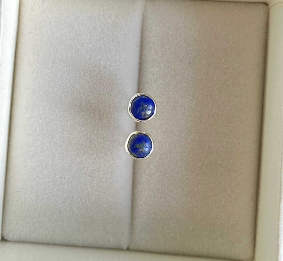 Small Lapis Lazuli Stud Earrings