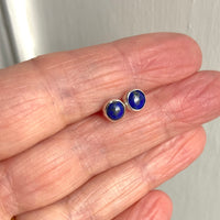 Small Lapis Lazuli Stud Earrings