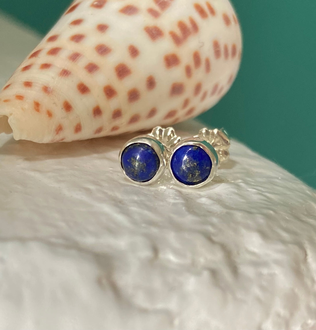 Small Lapis Lazuli Stud Earrings