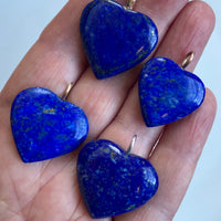 Lapis Lazuli Heart Pendant Necklace, September Birthstone