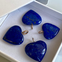 Lapis Lazuli Heart Pendant Necklace, September Birthstone