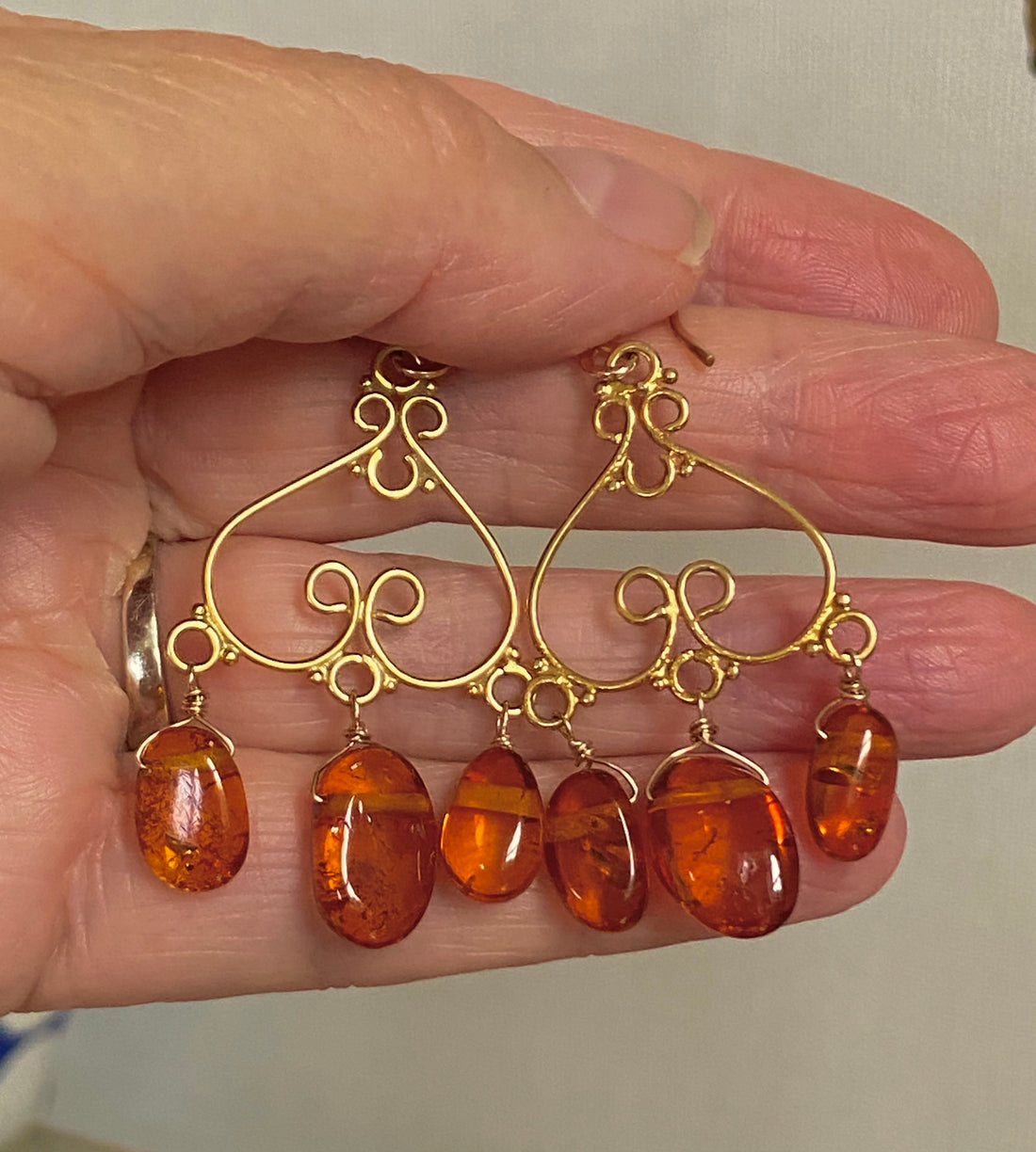 Baltic Amber Chandelier Earrings